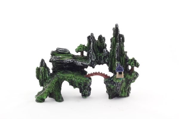 Mountain View Aquarium Ornament tree house Cave Bridge fish tank decoration $3-245