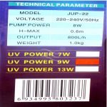 sunsun JUP-22 9w internal filter with uv sterilizer, easy install and clean-1057